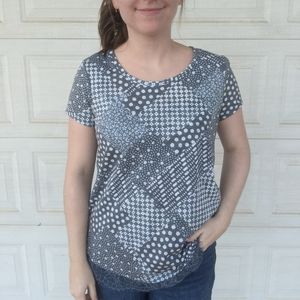 Mixed pattern top